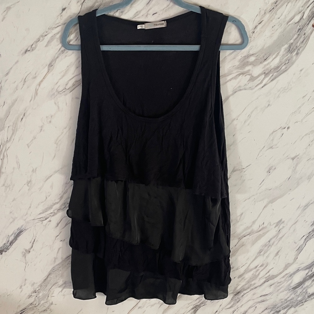 Maurice’s Black Layered Tank Top